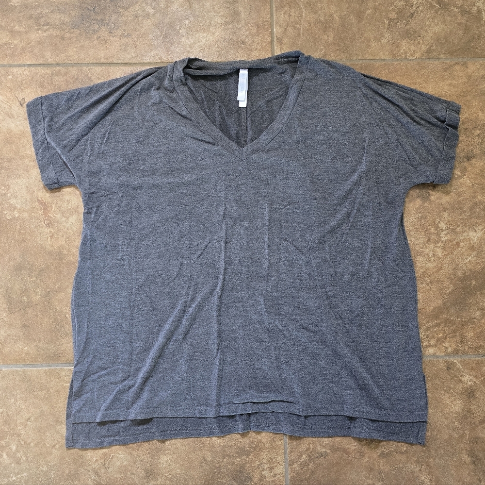 Grey Embrace Life Vneck Short Sleeve